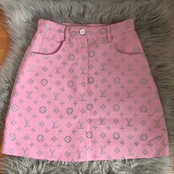 Louis Vuitton Dresses & Skirts - Louis Vuitton Pink Monogram Mini Skirt